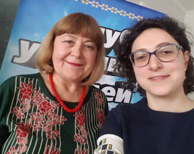 Декан факультету філології  і журналістики проф. Т.П.Вільчинська з гостею ''Клубу успішних людей'' Тамтою Гугушвілі.